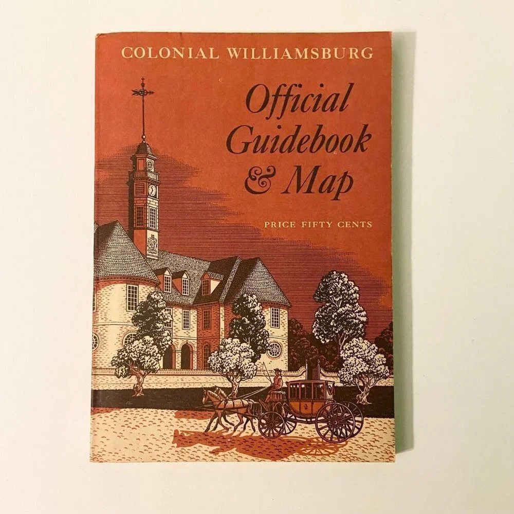 Vintage 1976 Colonial Williamsburg Official Guidebook and Map